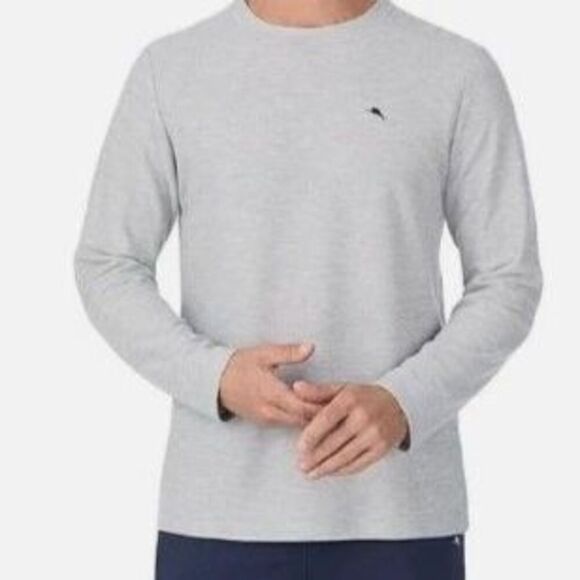 TOMMY BAHAMA Mens 2-piece Relaxed Fit Lounge Set Sz M Blue Gray Soft Pajamas NWT - Picture 1 of 11